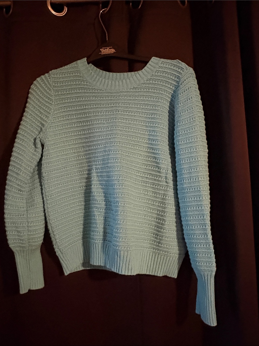 LOFT Seafoam Textured Crewneck Sweater